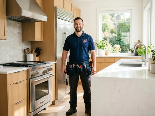 Appliance Repair Hero technician in a Big Creek, MS kitchen after an appliance repair